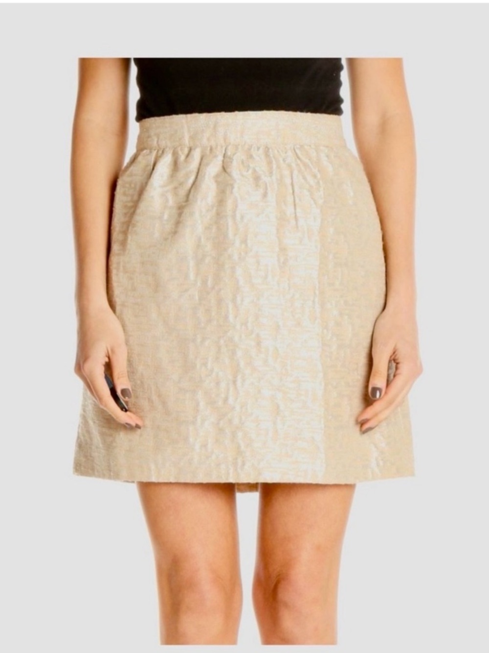 LOFT Metallic Textured Mini Skirt